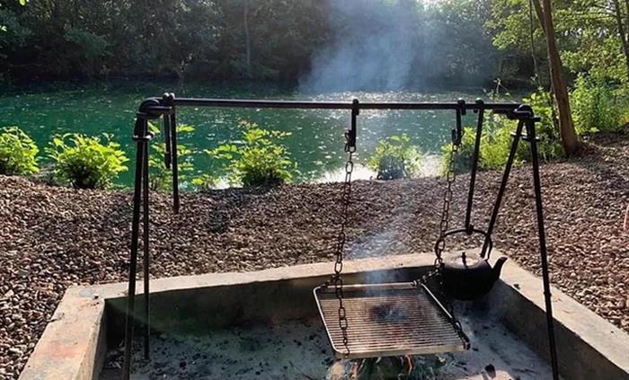 Fire Pit at Arcadia Camping